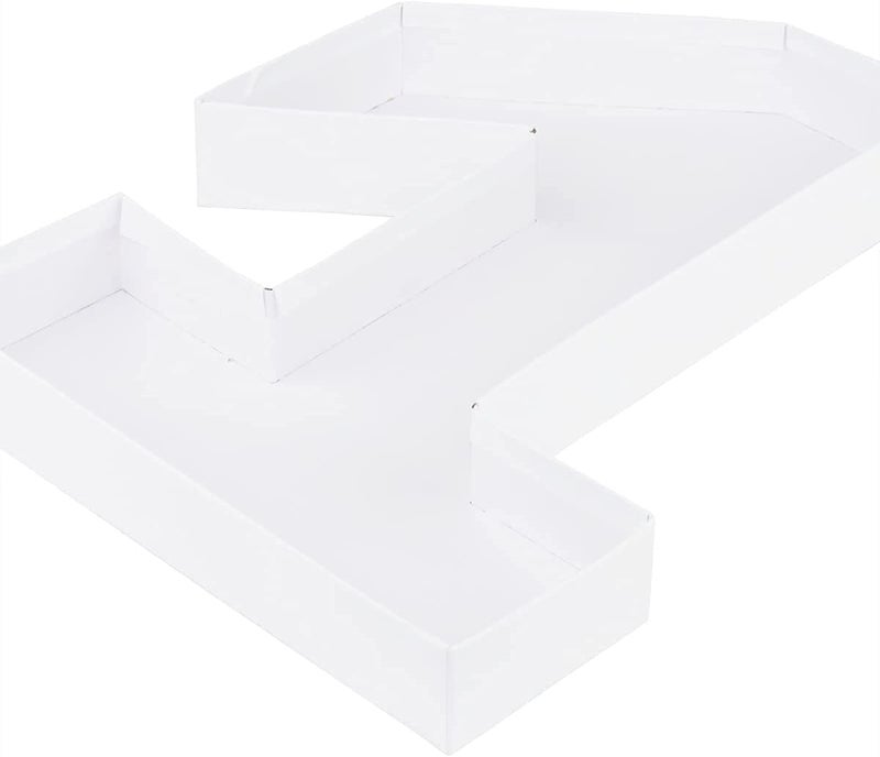 WENPACK 12" Fillable Cardboard Number Shaped Gift Grazing Charcuterie Board Paper Container (1) - Image 1